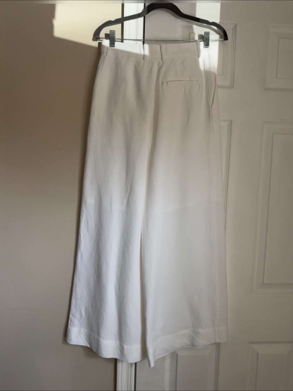 COS Wide Leg Linen Pants in White